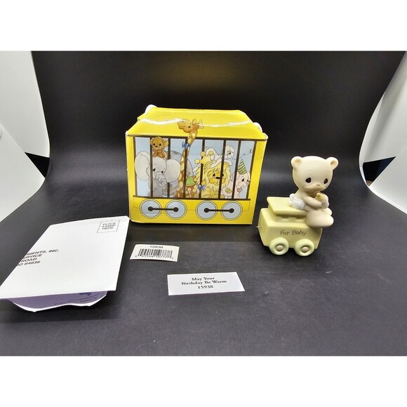 Precious Moments Enesco Birthday Train Series For Baby 15938 May Your Birthday - Picture 1 of 16